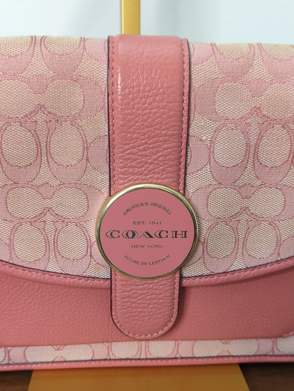 Rsvf For RP Show..Coach Lonnie Crossbody In Rose Signature Jacquard . - Picture 2 of 14